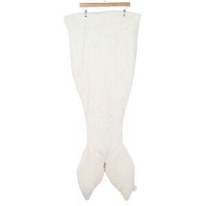 Authentic Kids Wearable Blanket Girls OS Mermaid Tail Cream Gold Stars Good